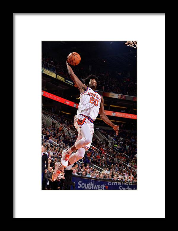 Nba Pro Basketball Framed Print featuring the photograph Josh Jackson by Barry Gossage