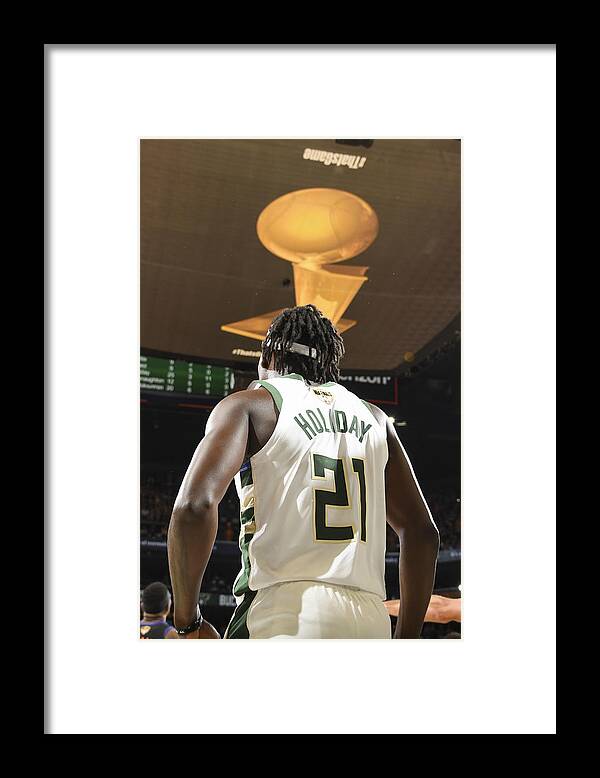 Jrue Holiday Framed Print featuring the photograph Jrue Holiday by Andrew D. Bernstein