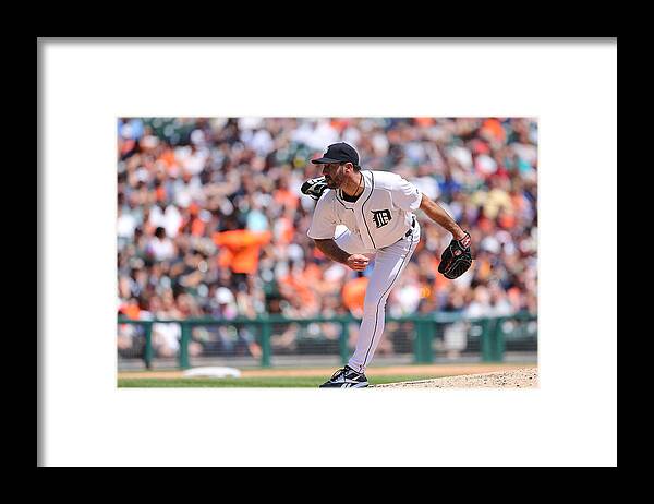 American League Baseball Framed Print featuring the photograph Justin Verlander #3 by Leon Halip