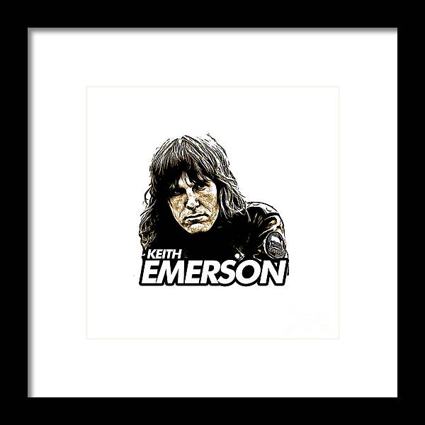 Keith Emerson Framed Print featuring the digital art Keith Emerson #3 by Stephen T Greene
