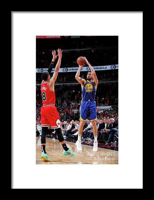 Klay Thompson Framed Print featuring the photograph Klay Thompson by Jeff Haynes