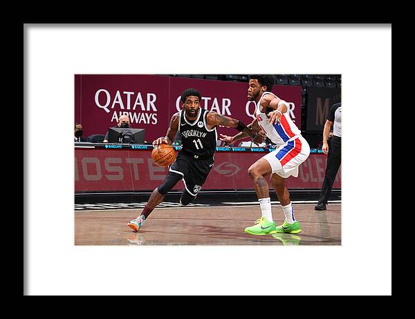 Nba Pro Basketball Framed Print featuring the photograph Kyrie Irving by Ned Dishman