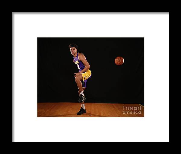 Nba Pro Basketball Framed Print featuring the photograph Lonzo Ball by Brian Babineau