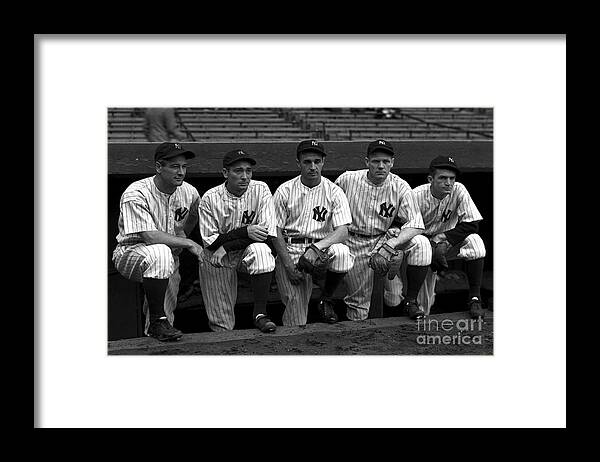 People Framed Print featuring the photograph Lou Gehrig by Kidwiler Collection