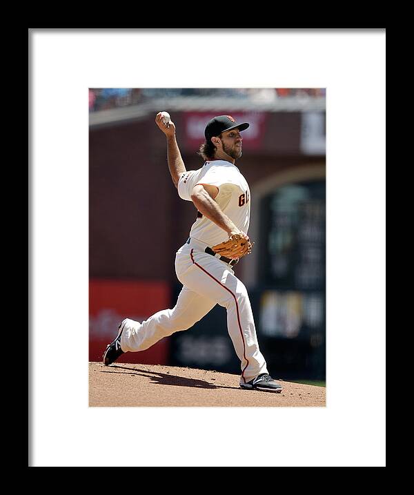 San Francisco Framed Print featuring the photograph Madison Bumgarner #3 by Ezra Shaw