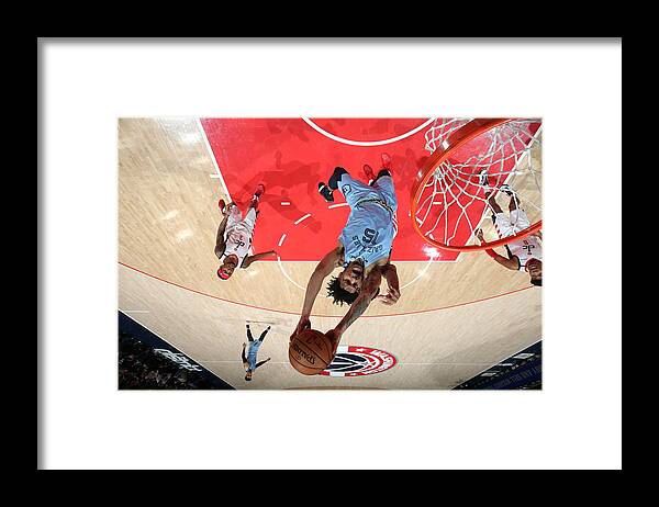 Brandon Clarke Framed Print featuring the photograph Memphis Grizzlies v Washington Wizards #3 by Stephen Gosling