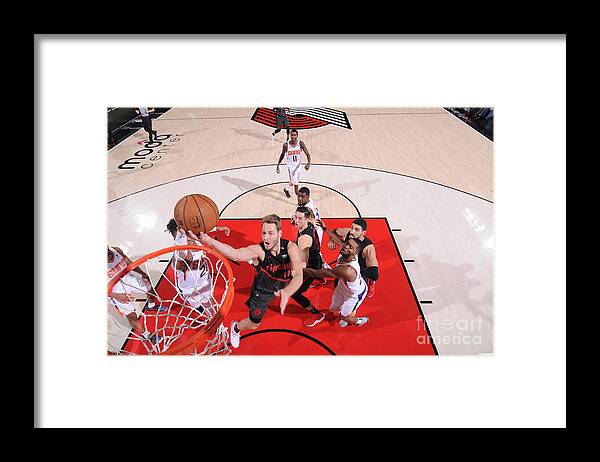 Meyers Leonard Framed Print featuring the photograph Meyers Leonard by Sam Forencich