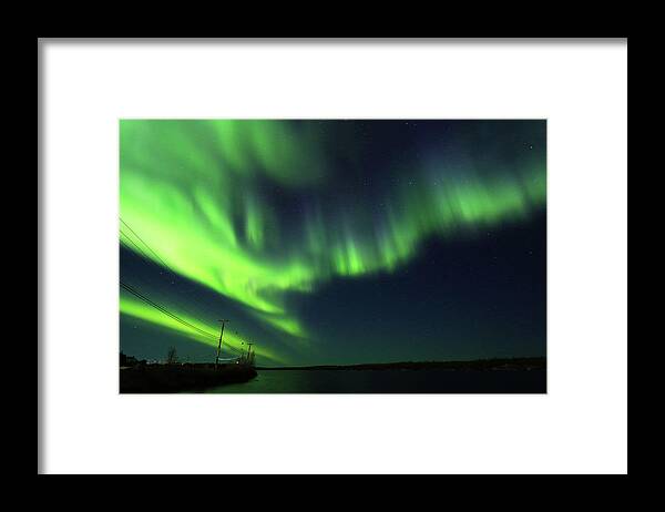 Northern Lights Framed Print featuring the photograph Northern Lights #3 by Shixing Wen