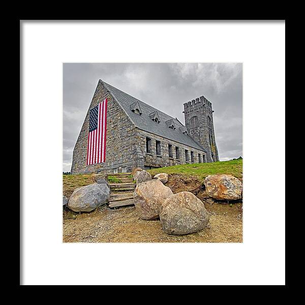 Old Stone Church Framed Print featuring the photograph Old Stone Church #3 by Monika Salvan