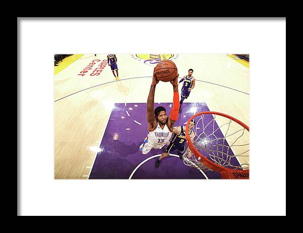 Nba Pro Basketball Framed Print featuring the photograph Paul George by Andrew D. Bernstein