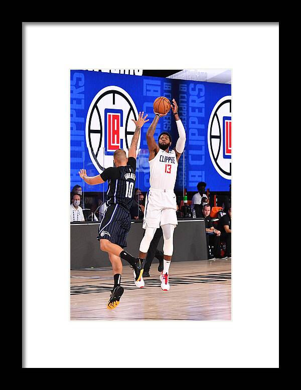 Nba Pro Basketball Framed Print featuring the photograph Paul George by Jesse D. Garrabrant