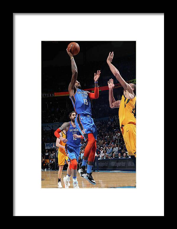 Nba Pro Basketball Framed Print featuring the photograph Paul George by Zach Beeker