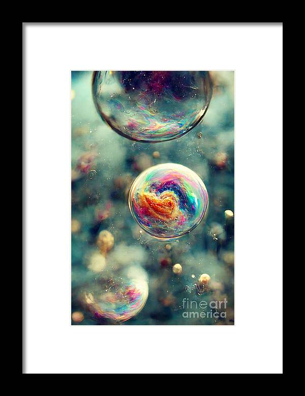 Wall Art Print, Rainbow Bubble
