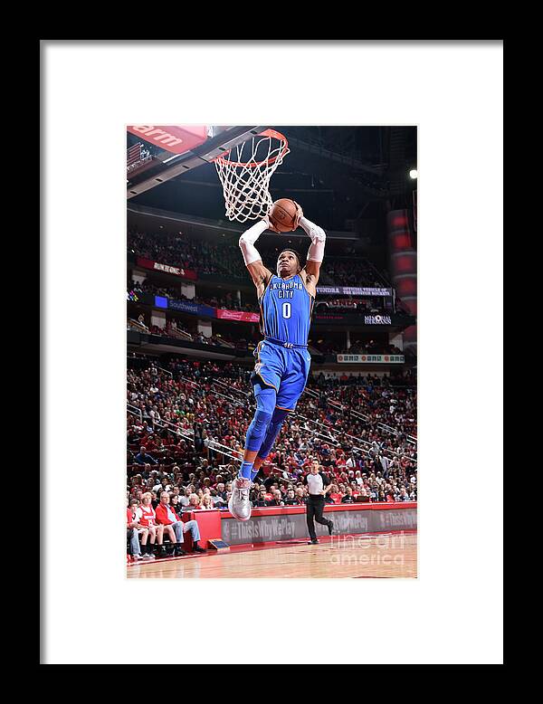 Russell Westbrook Framed Print featuring the photograph Russell Westbrook by Bill Baptist