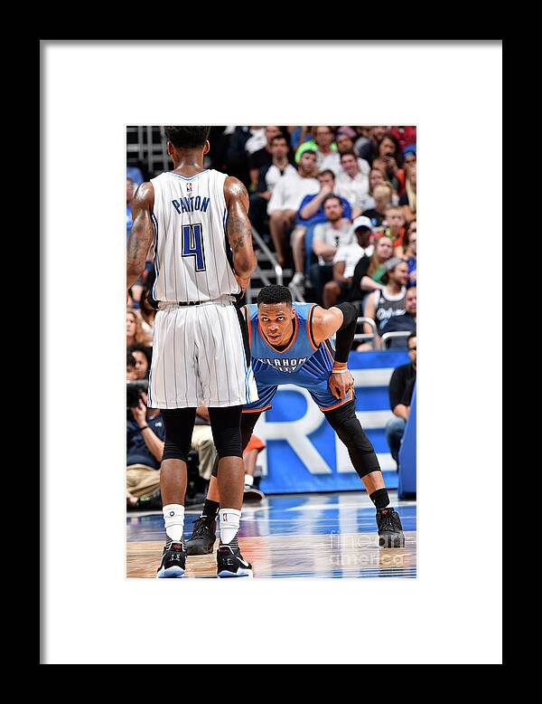 Russell Westbrook Framed Print featuring the photograph Russell Westbrook by Fernando Medina
