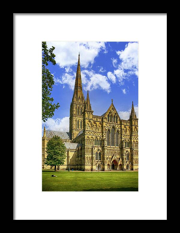 Salisbury Framed Print featuring the photograph Salisbury Cathedral, UK #3 by Chris Smith