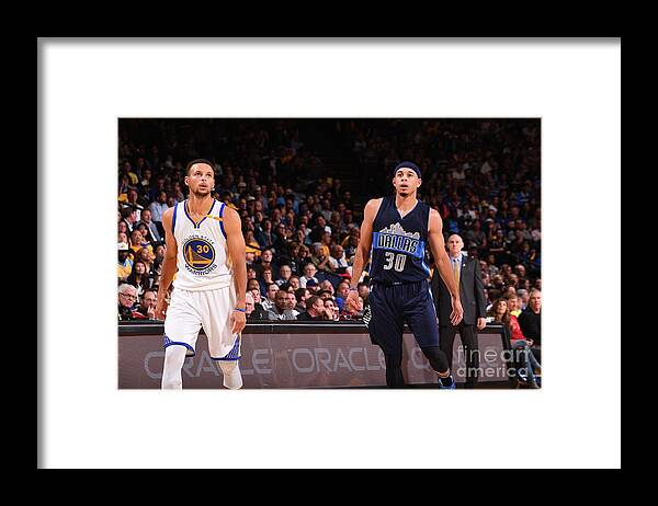 Stephen Curry Framed Print featuring the photograph Stephen Curry and Seth Curry #3 by Noah Graham
