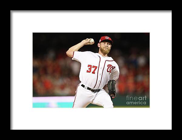 Three Quarter Length Framed Print featuring the photograph Stephen Strasburg #3 by Patrick Smith