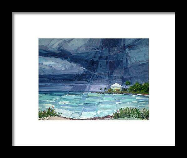 Key West Framed Print featuring the painting Thunderstorm Over Key West by Donald Maier