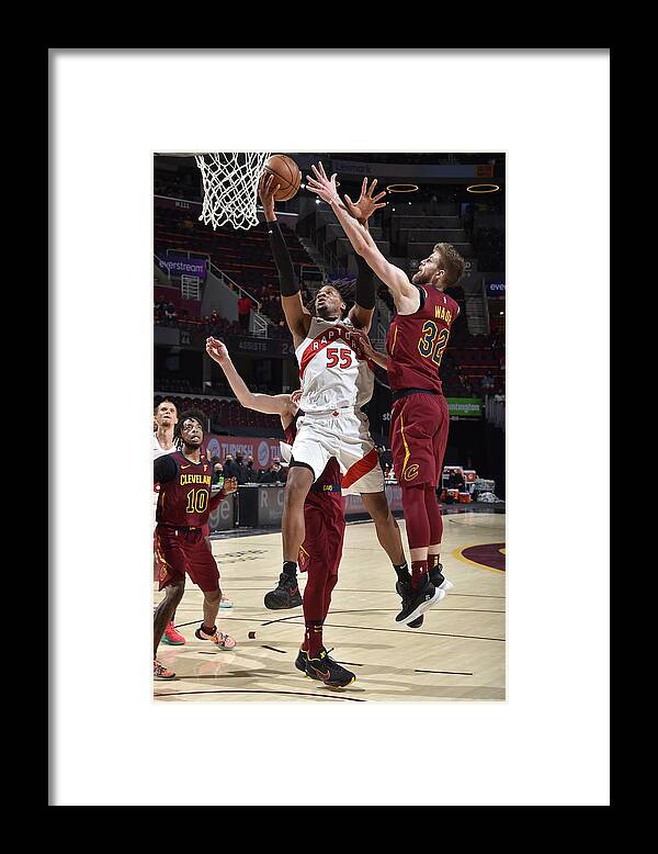 Freddie Gillespie Framed Print featuring the photograph Toronto Raptors v Cleveland Cavaliers #3 by David Liam Kyle