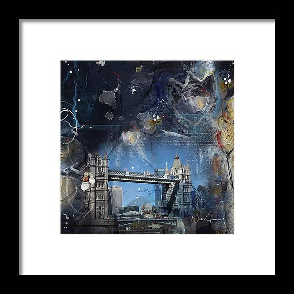Towerbridge Framed Print featuring the digital art Tower Bridge #2 by Nicky Jameson