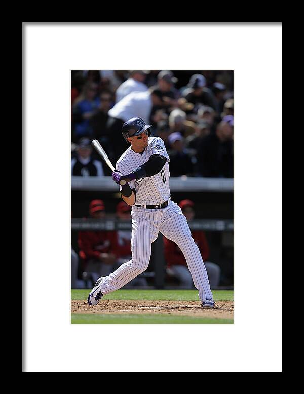 Shortstop Framed Print featuring the photograph Troy Tulowitzki #3 by Doug Pensinger