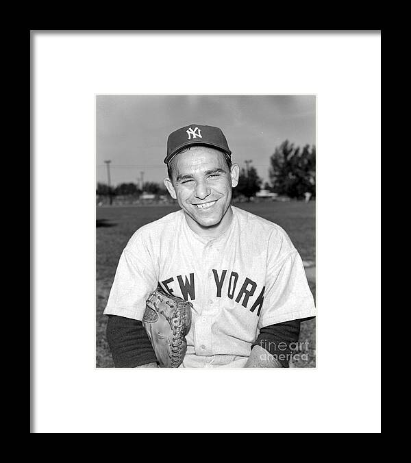 American League Baseball Framed Print featuring the photograph Yogi Berra by Kidwiler Collection