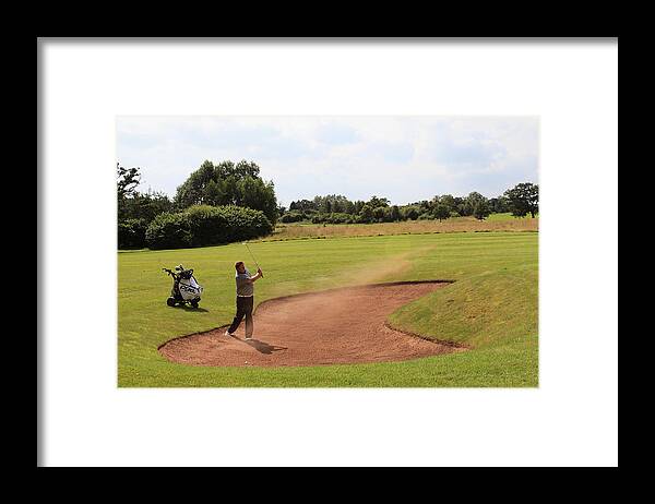 Sand Trap Framed Print featuring the photograph Glenmuir PGA Professional Championship #30 by Matthew Lewis