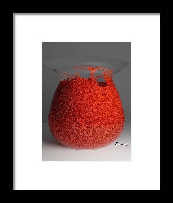 Nft Framed Print featuring the digital art 301 Vase Waves 2 by David Bridburg