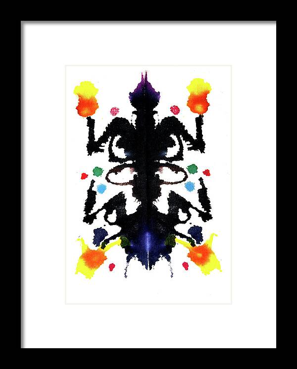 Ink Blot Framed Print featuring the painting 303 Holistic by Stephenie Zagorski