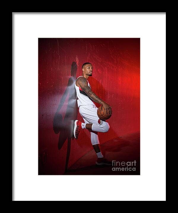 Media Day Framed Print featuring the photograph Damian Lillard by Sam Forencich