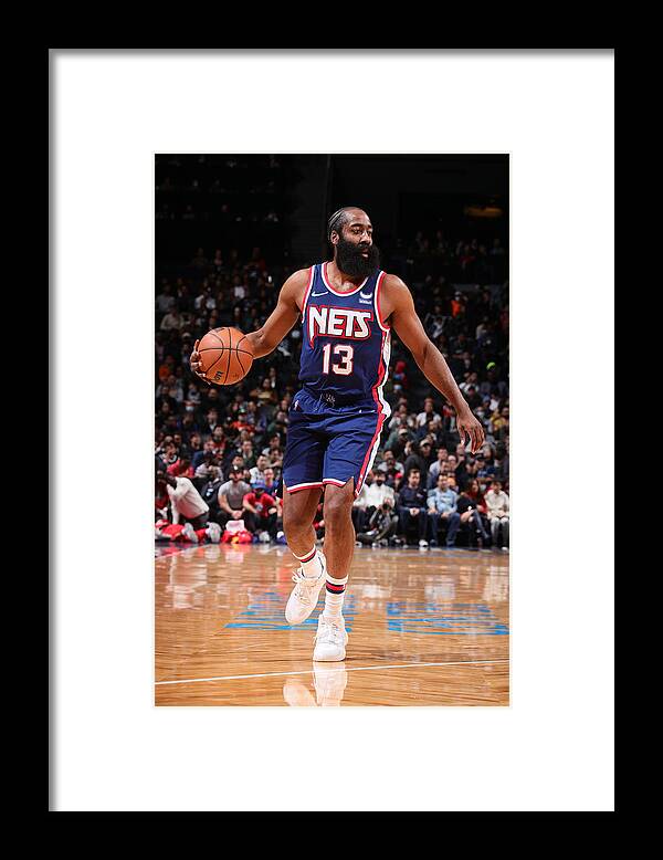 Nba Pro Basketball Framed Print featuring the photograph James Harden by Nathaniel S. Butler