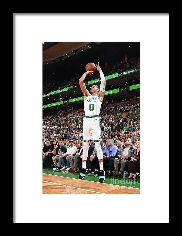 Nba Pro Basketball Framed Print featuring the photograph Jayson Tatum by Brian Babineau
