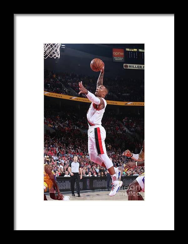 Nba Pro Basketball Framed Print featuring the photograph Damian Lillard by Sam Forencich