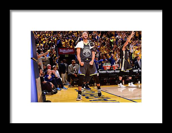 Playoffs Framed Print featuring the photograph Stephen Curry by Noah Graham