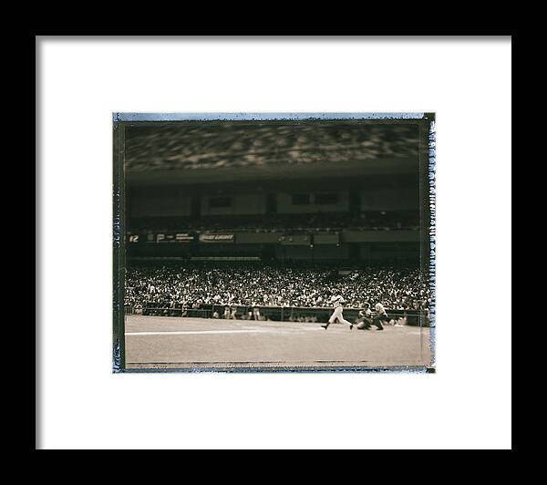 American League Baseball Framed Print featuring the photograph Derek Jeter #34 by Al Bello