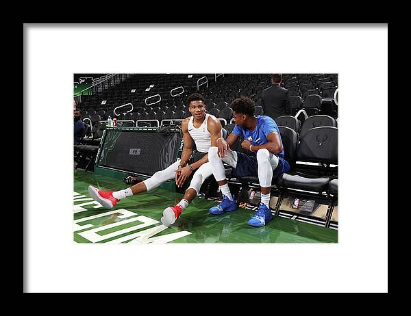 Giannis Antetokounmpo Framed Print featuring the photograph Giannis Antetokounmpo #34 by Gary Dineen