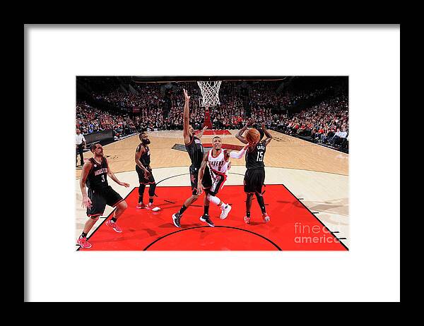 Nba Pro Basketball Framed Print featuring the photograph Damian Lillard by Sam Forencich