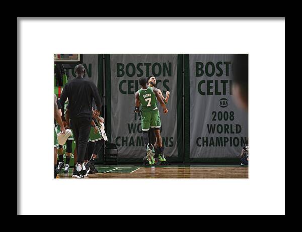 Nba Pro Basketball Framed Print featuring the photograph Jayson Tatum by Brian Babineau