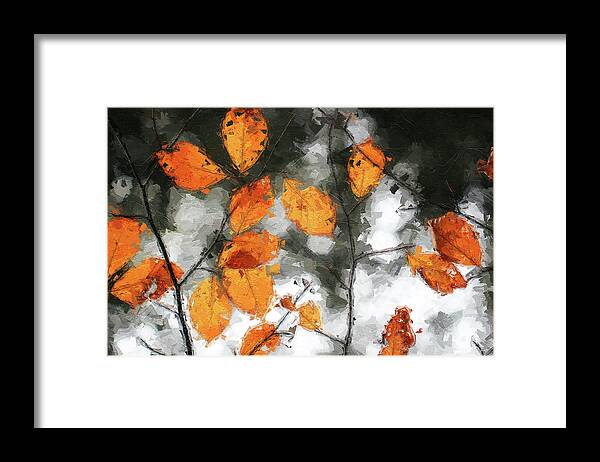 Nature Framed Print featuring the digital art Autumn is Here #37 by TintoDesigns