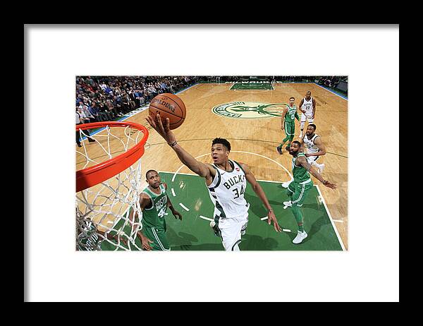 Giannis Antetokounmpo Framed Print featuring the photograph Giannis Antetokounmpo #37 by Gary Dineen