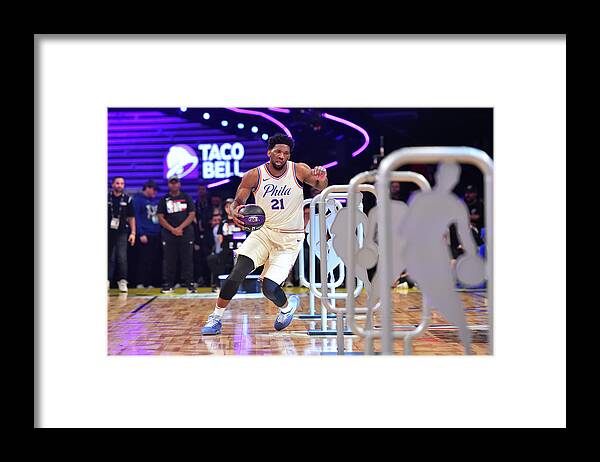 Event Framed Print featuring the photograph Joel Embiid by Jesse D. Garrabrant