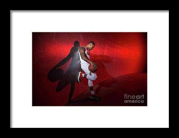 Damian Lillard Framed Print featuring the photograph Damian Lillard by Sam Forencich