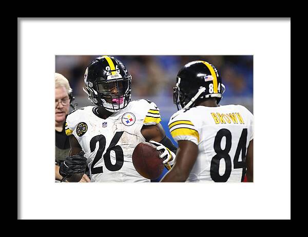 People Framed Print featuring the photograph Pittsburgh Steelers v Detroit Lions #39 by Gregory Shamus