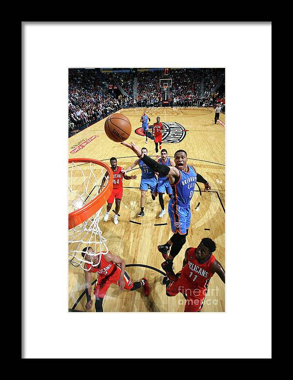 Smoothie King Center Framed Print featuring the photograph Russell Westbrook by Layne Murdoch