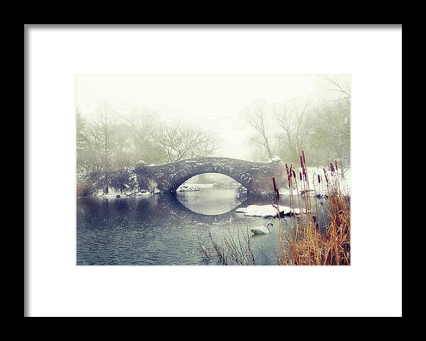 Gapstow Bridge Framed Print featuring the photograph Winter Mist at Gapstow by Jessica Jenney