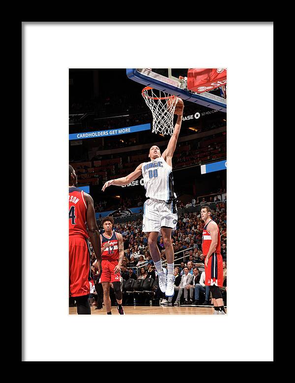 Nba Pro Basketball Framed Print featuring the photograph Aaron Gordon by Gary Bassing