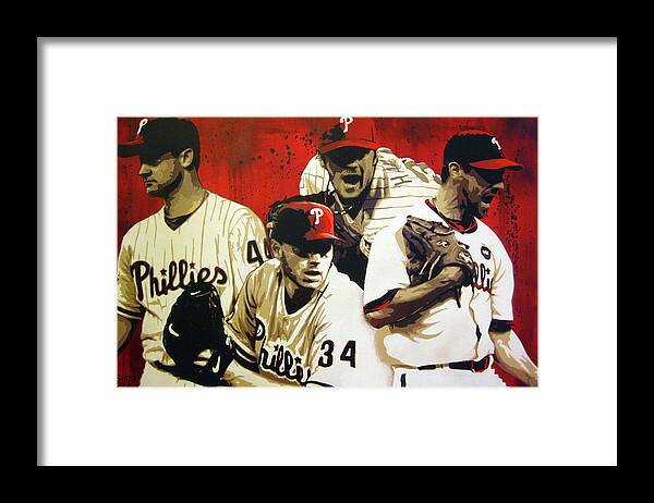Philadelphia Framed Print featuring the painting 4 Aces by Bobby Zeik