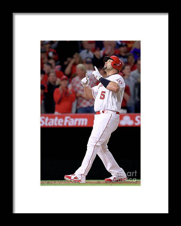People Framed Print featuring the photograph Albert Pujols by Harry How