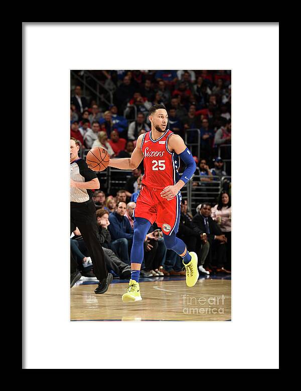 Nba Pro Basketball Framed Print featuring the photograph Ben Simmons by David Dow